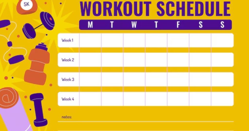 weekly workout schedule