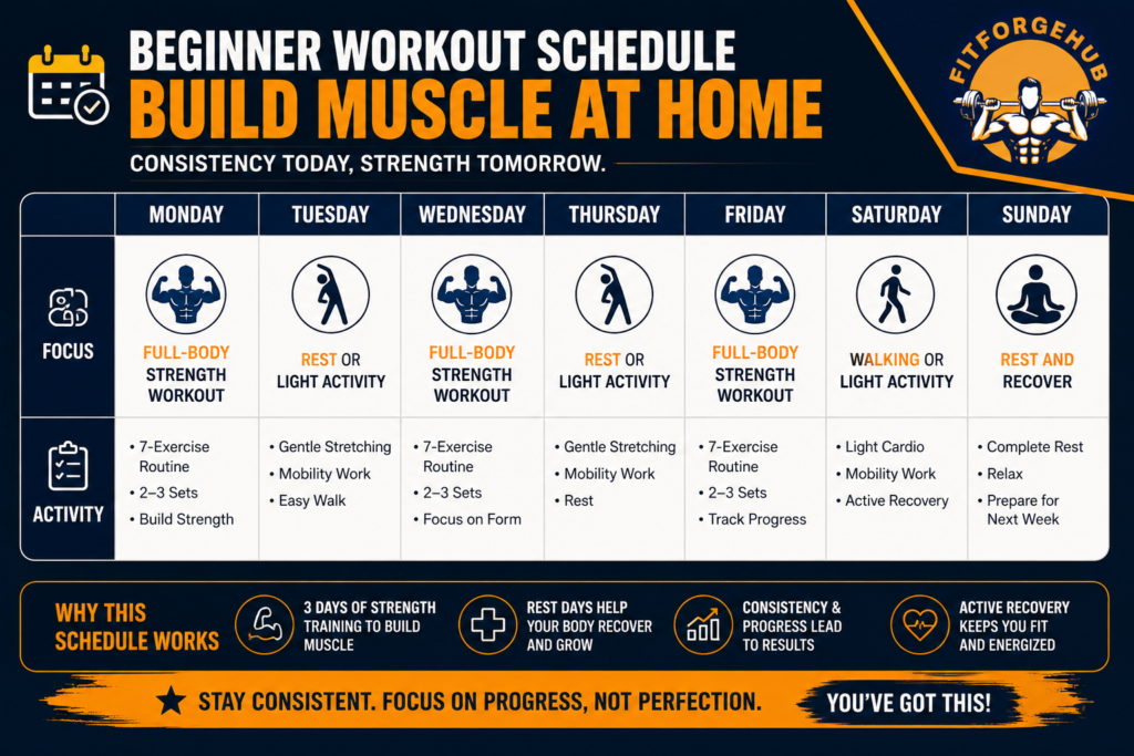 beginner weekly workout schedule at home beginner weekly workout schedule at home