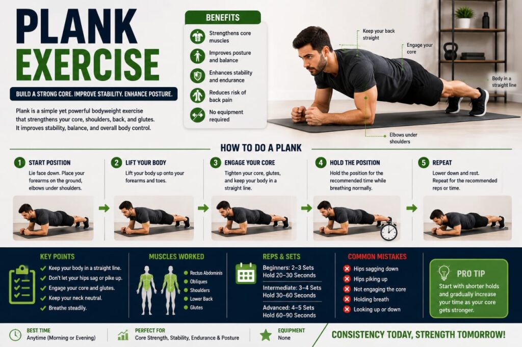 plank exercise for beginner