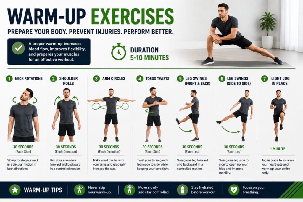 warmup exercise for bignners