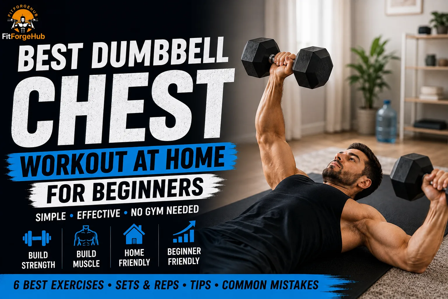 best dumbbell chest workout at home for beginners