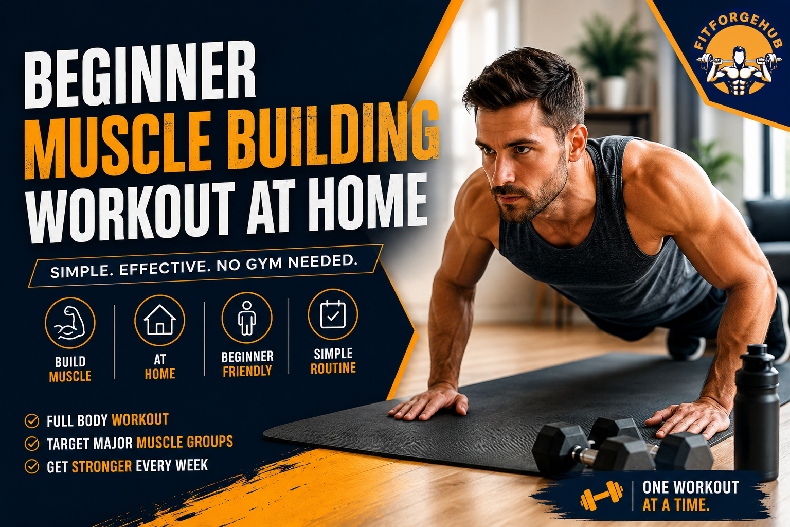 eginner muscle building workout at home
