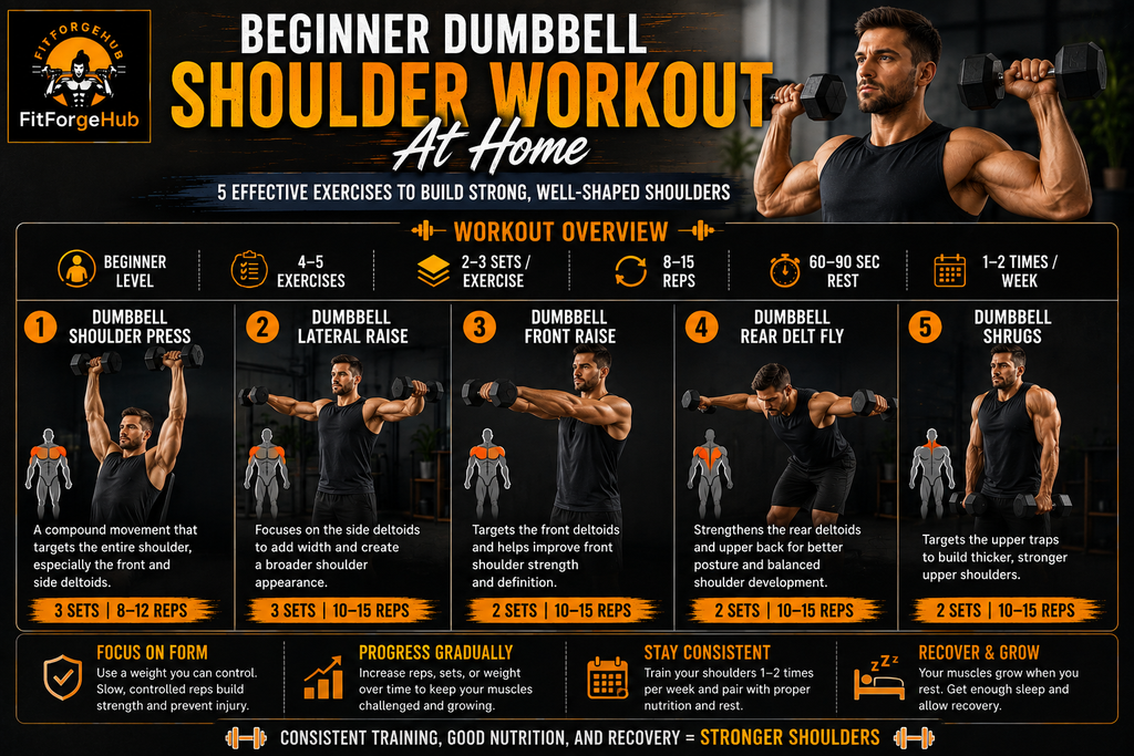 Complete Beginner Dumbbell Shoulder Workout at Home Complete Beginner Dumbbell Shoulder Workout at Home