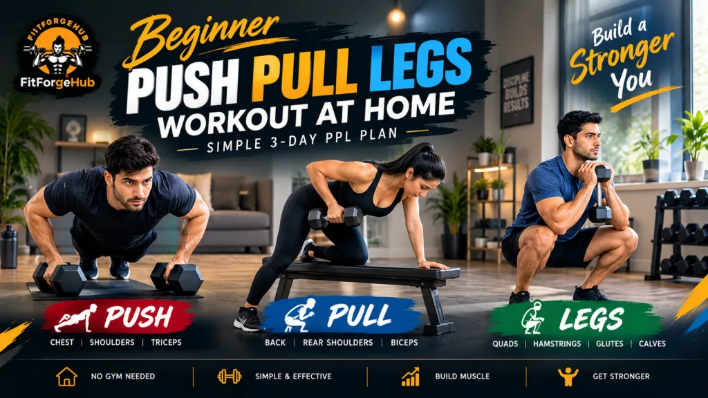 Effective Beginner Push Pull Legs Workout at Home: A Simple 3-Day PPL Plan