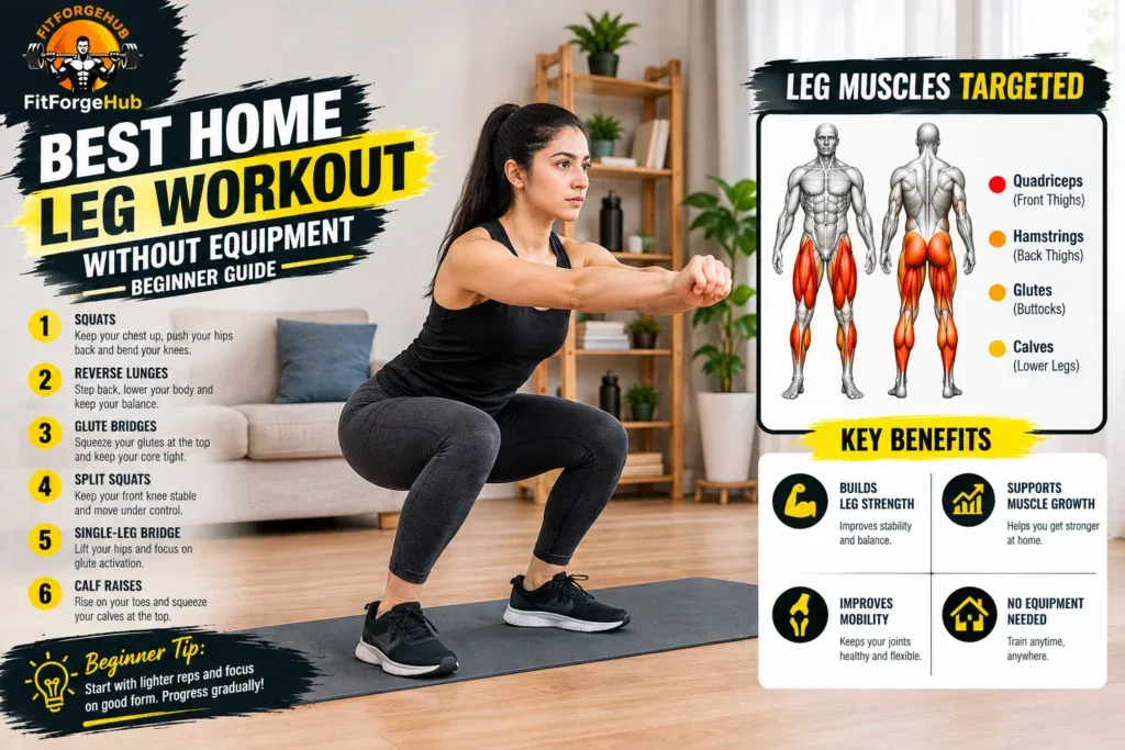 Best Home Leg Workout Without Equipment: 6 Beginner Exercises