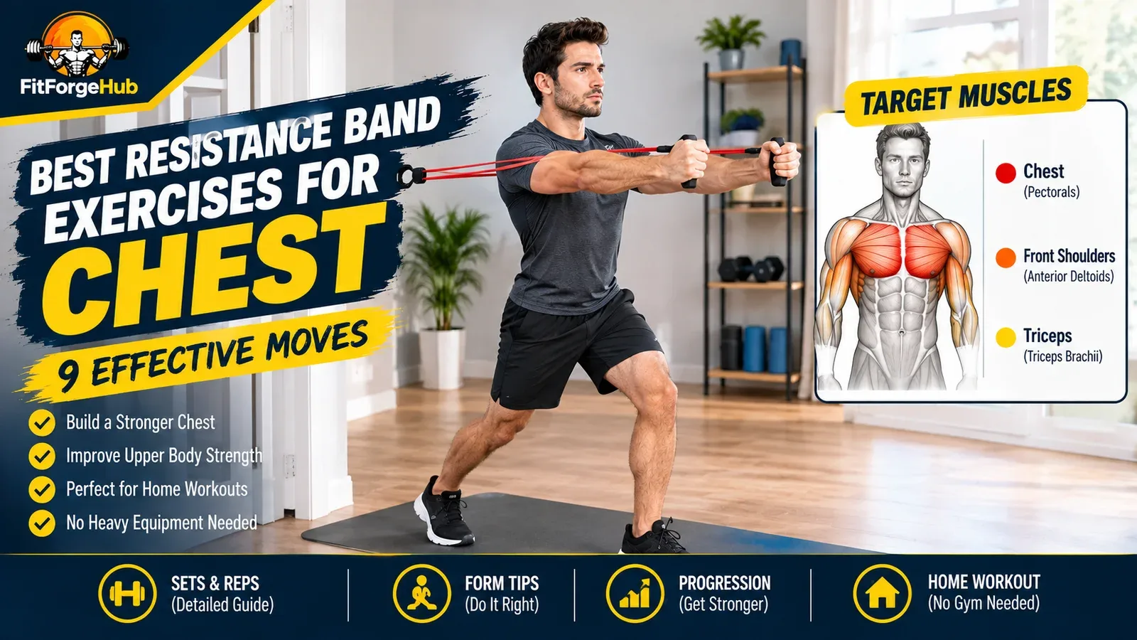 best resistance band exercises for chest