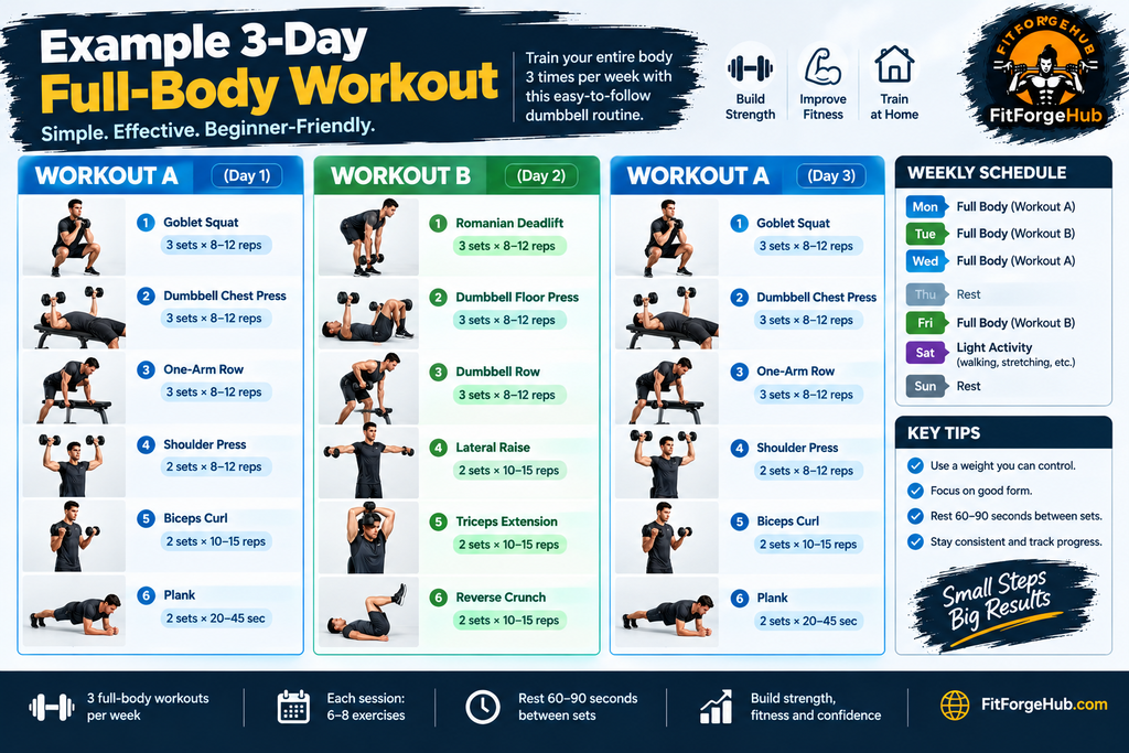 example 3 day full body workout beginners.jpg Three day full body dumbbell workout for beginners
