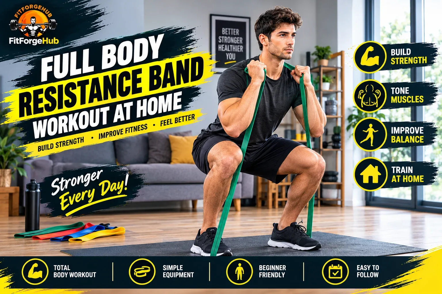 full body resistance band workout at home