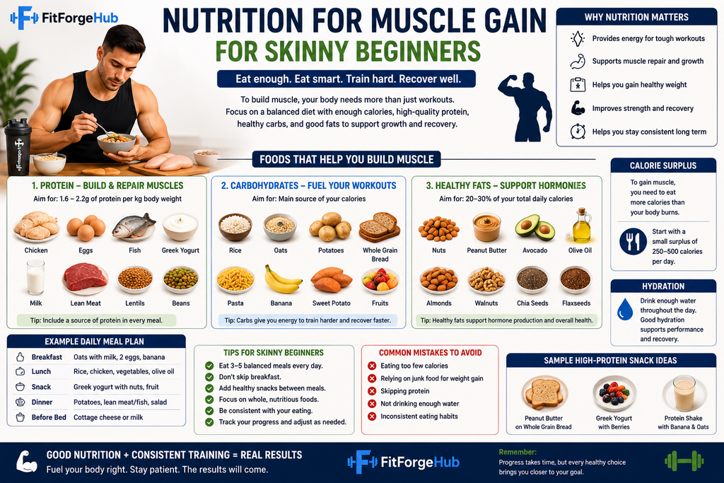 Healthy foods for muscle gain for skinny beginners