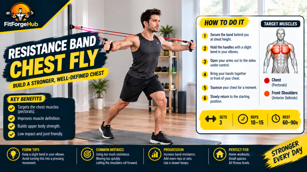 Resistance Band Chest Fly resistance band chest fly exercise